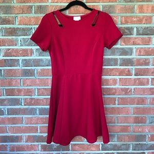 Flirty red skater dress