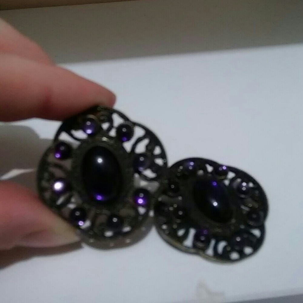 Dark purple earrings
