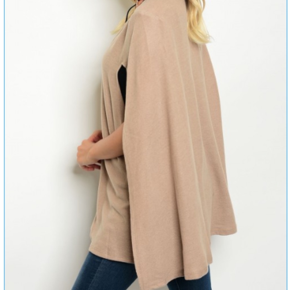 *LAST 1* Cape Style Brushed Knit Cardigan - Picture 2 of 2