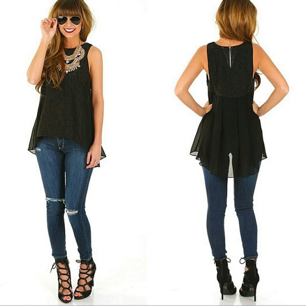 Edgy Black Tank Top