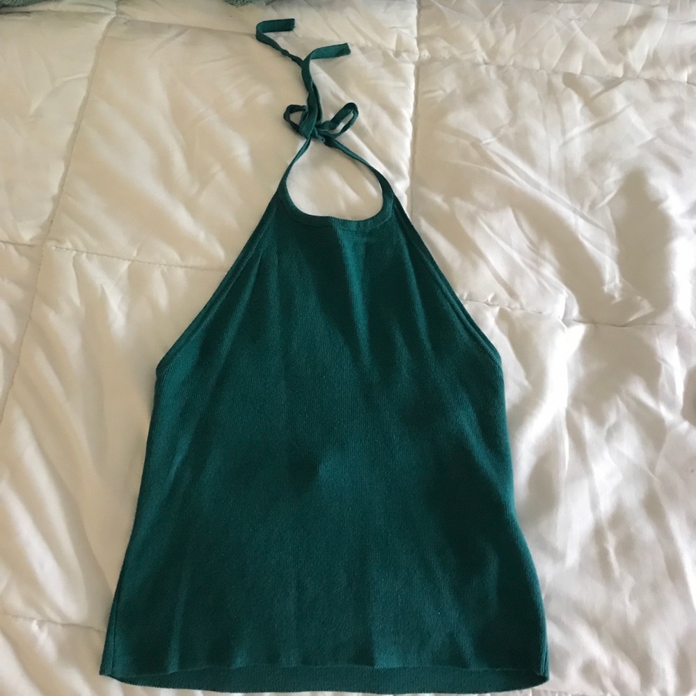 Turquoise halter/crop top