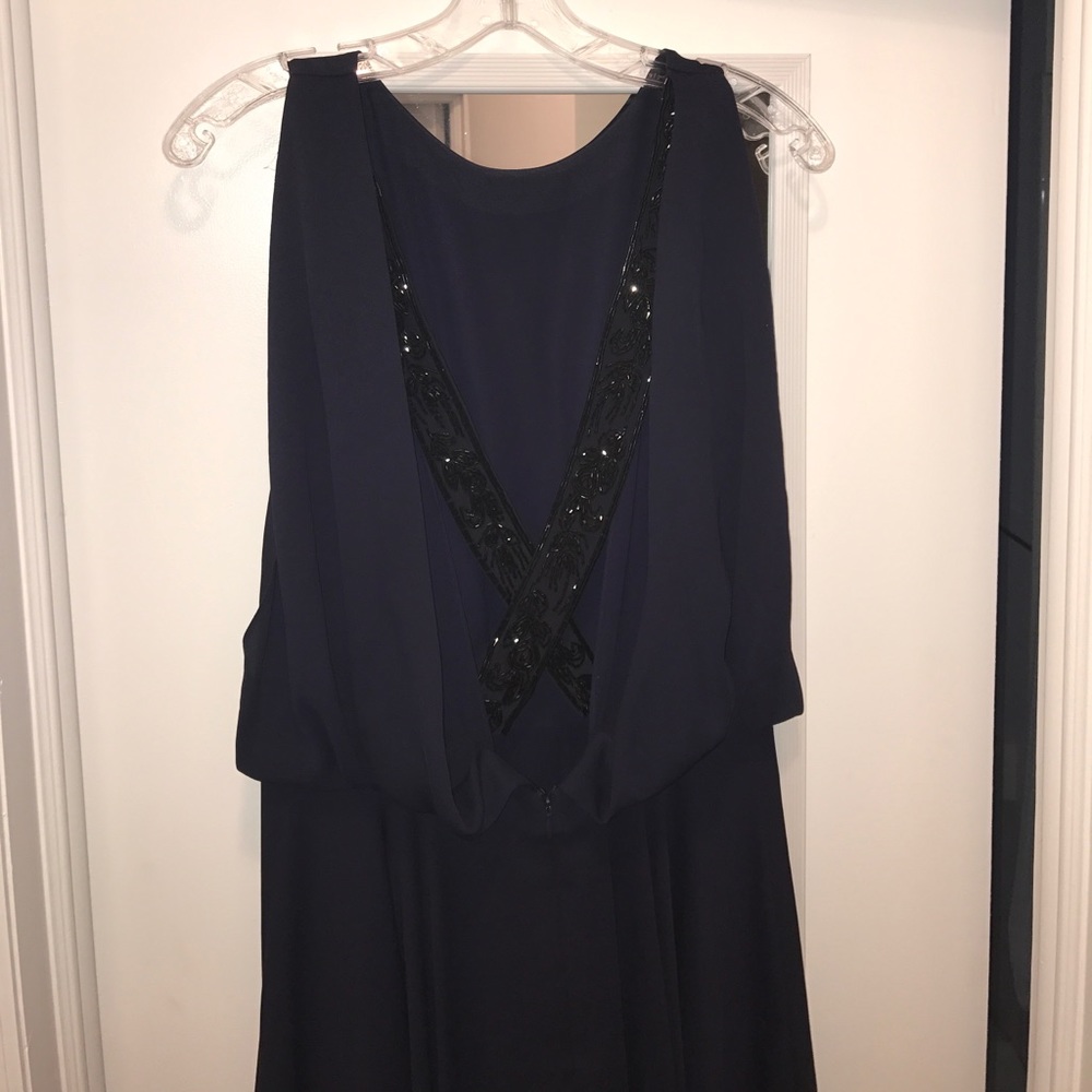 NEW Navy Club Monaco gown with beaded details