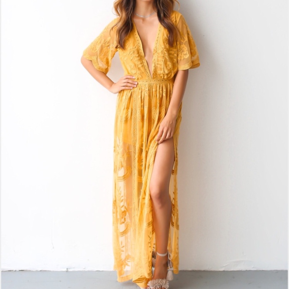Throw maxi yellow