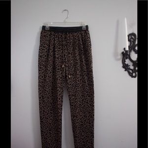 Leopard print sweatpants, size small Leopard print sweatpants, size small
