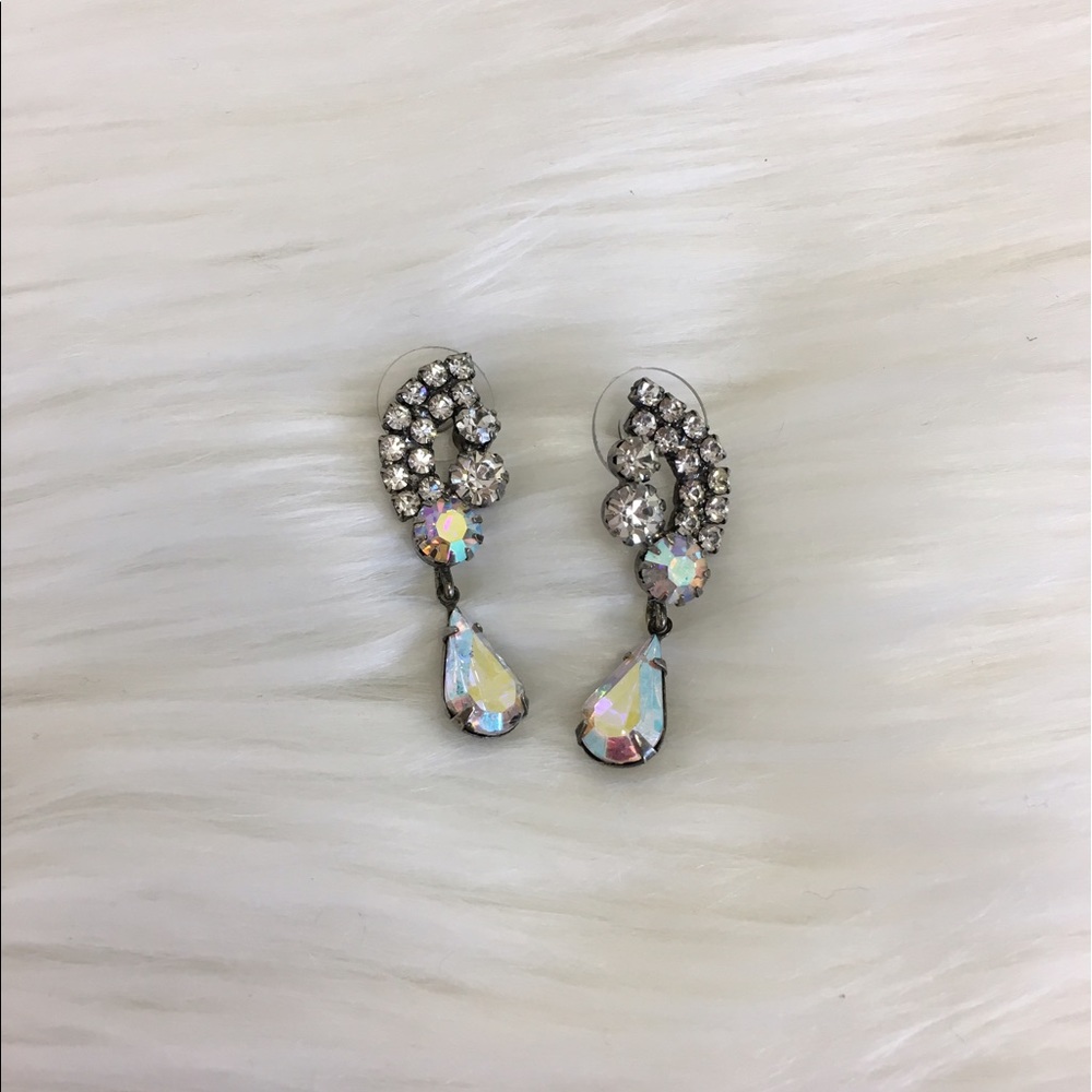Vintage Aurora Borealis Pierced Dangles