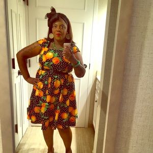 Bernie Dexter Pinup Orange swing dress 2x