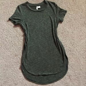 Mudd Olive Green Side Slit Sweater Tee