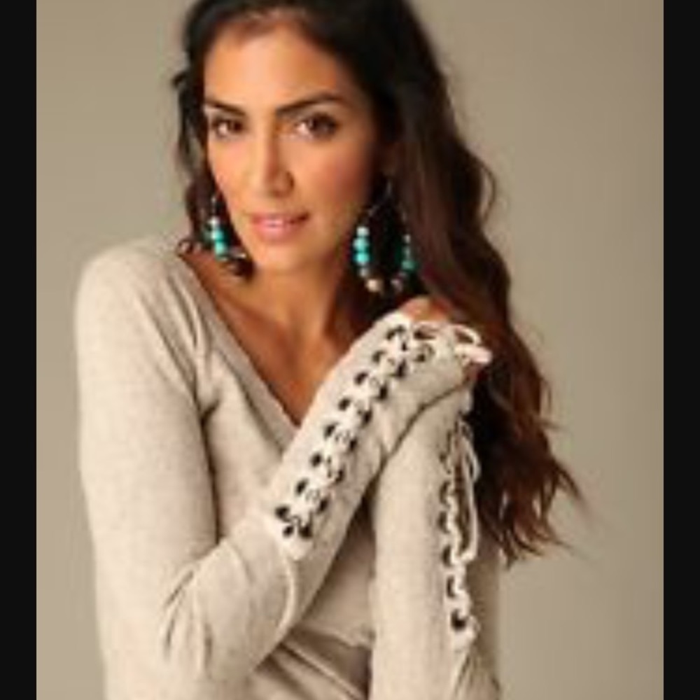 Free people Lace Up cuff long sleeve