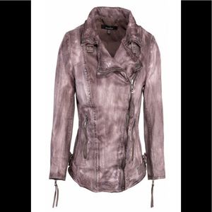 Muubaa Neruda Biker Jacket in Valentine Grape