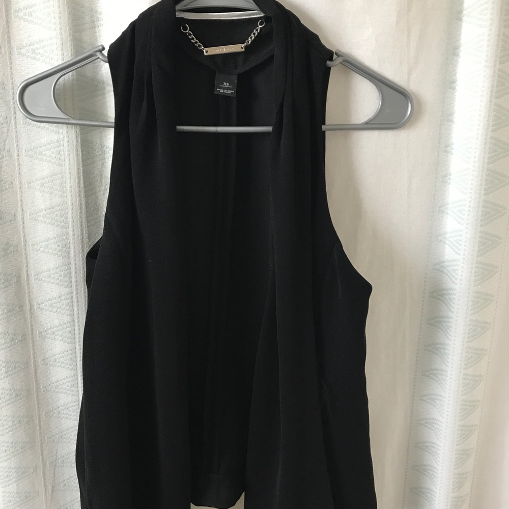 Black sleeveless cardigan