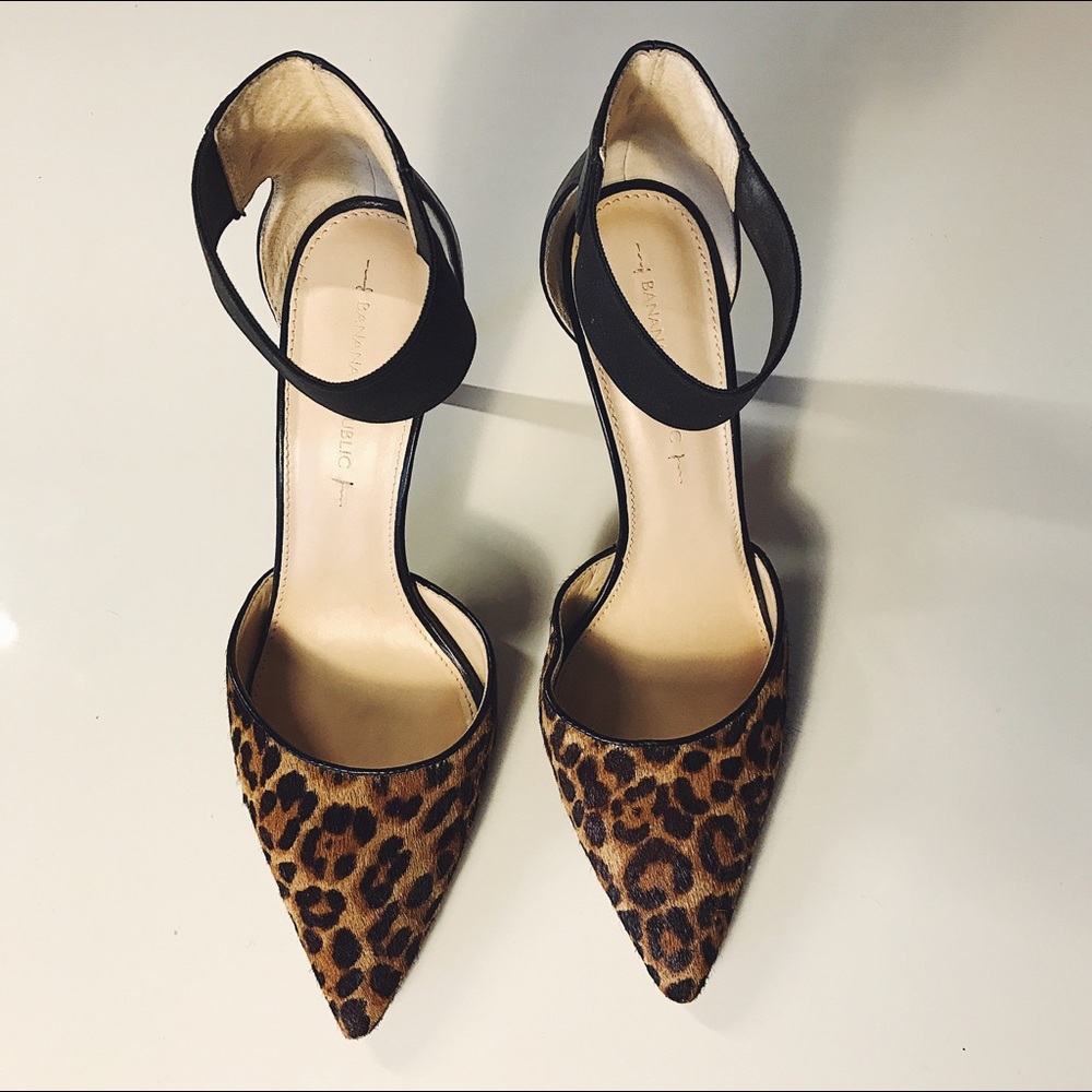 Banana Republic Leopard Print D'orsay Pumps