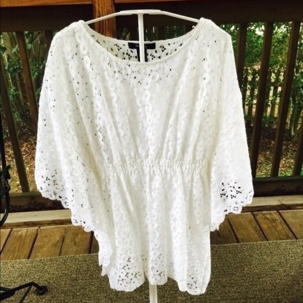 NEW White Lace Blouse!