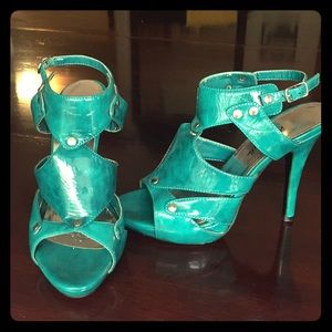 Herstyle teal high heels size 7