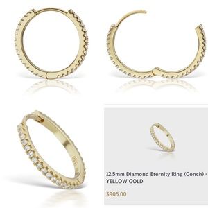 Maria Tash - 12.5mm 18k Diamond Eternity Pavé Ring