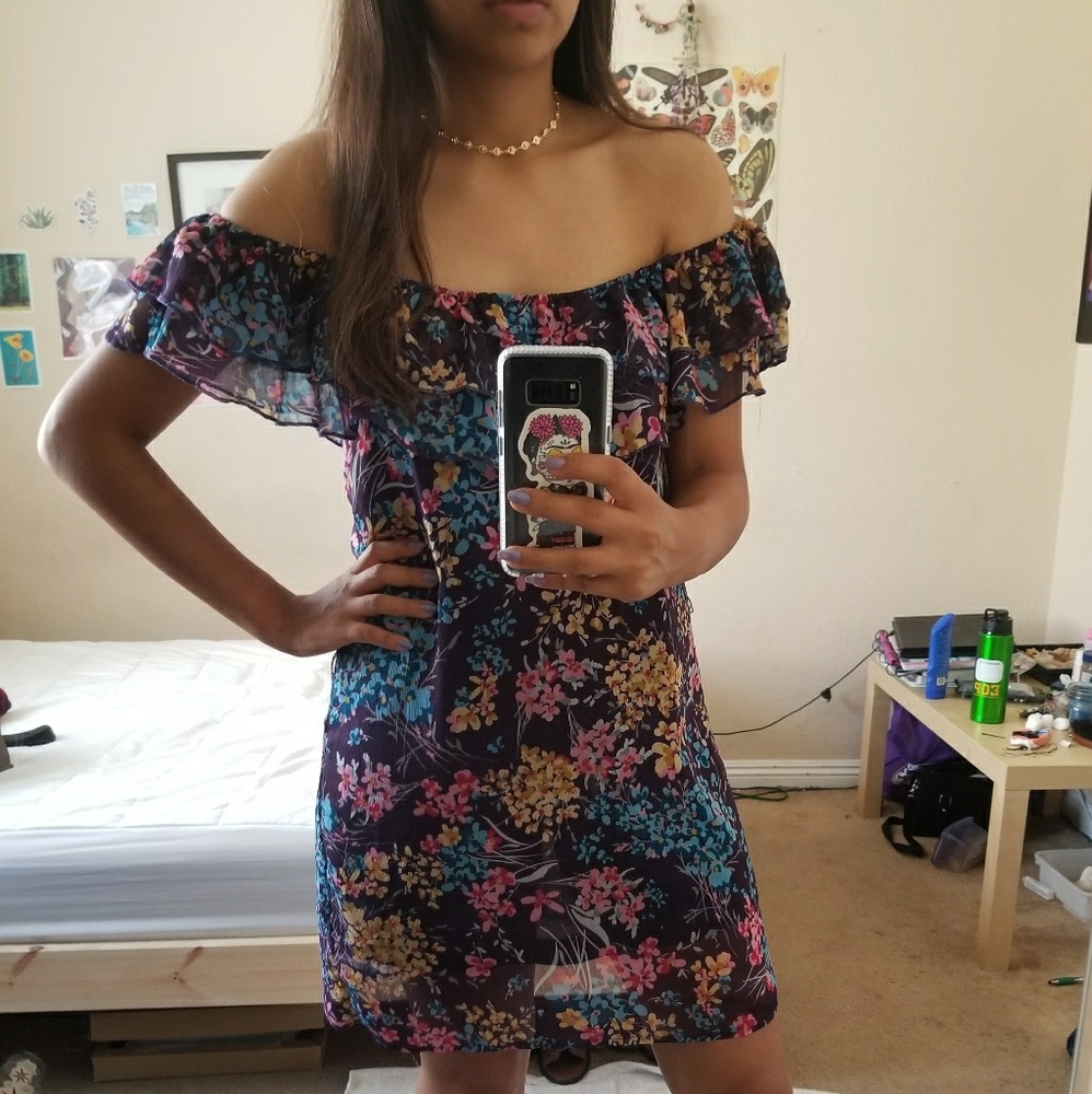Foral off the shoulder dress