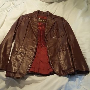 100% leather vintage jacket