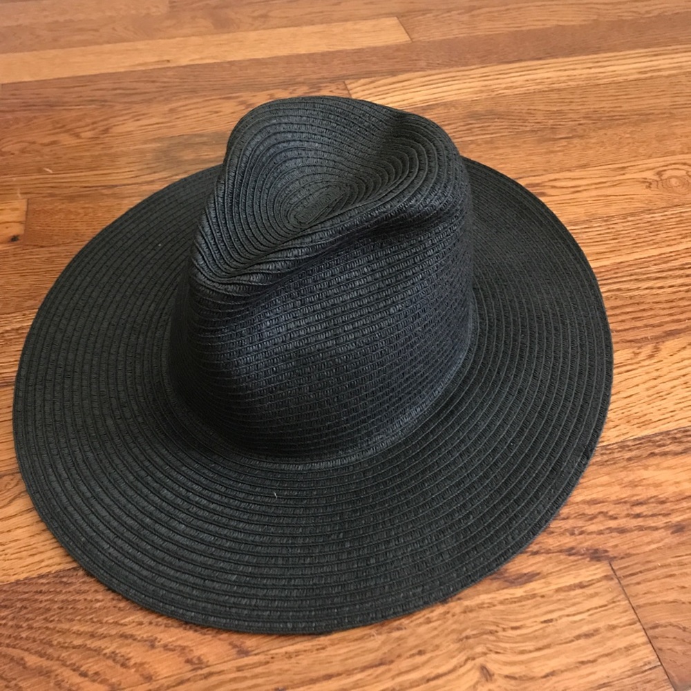 Madewell Black Straw Mesa Hat