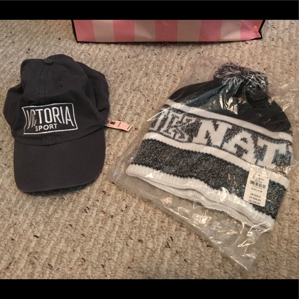 SOLD Victoria secret hats NWT