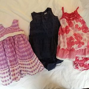 3 baby dresses Up to 18 months