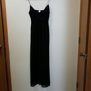 Sheer black maxi dress with slip underneath
