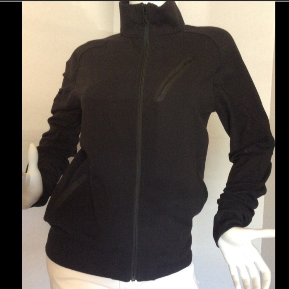 Black zip up lululemon jacket