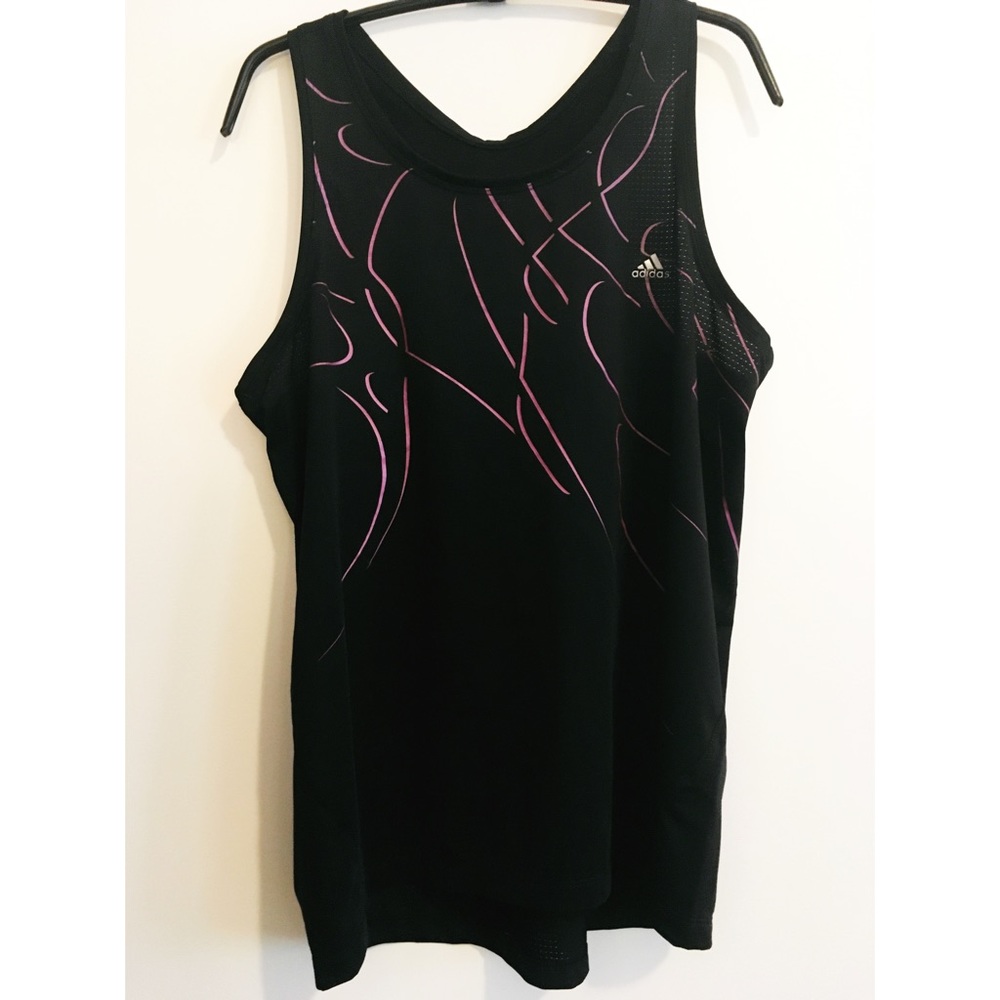 Adidas Workout Tank • Black with Pink accent