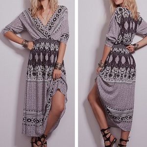 Never Worn Free People Black & White Maxi Dress