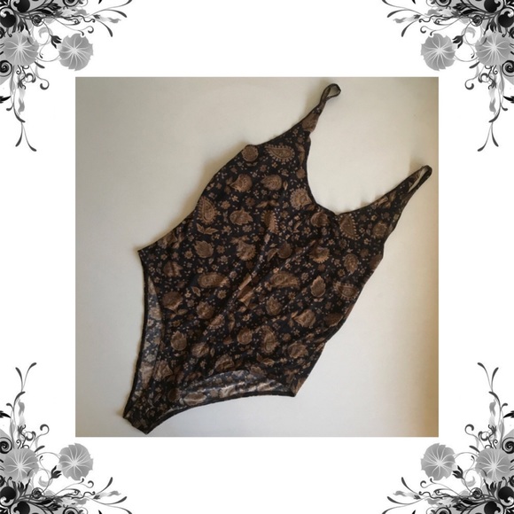 Free People Tops - {Free People} NWOT Scoop-back Print Bodysuit