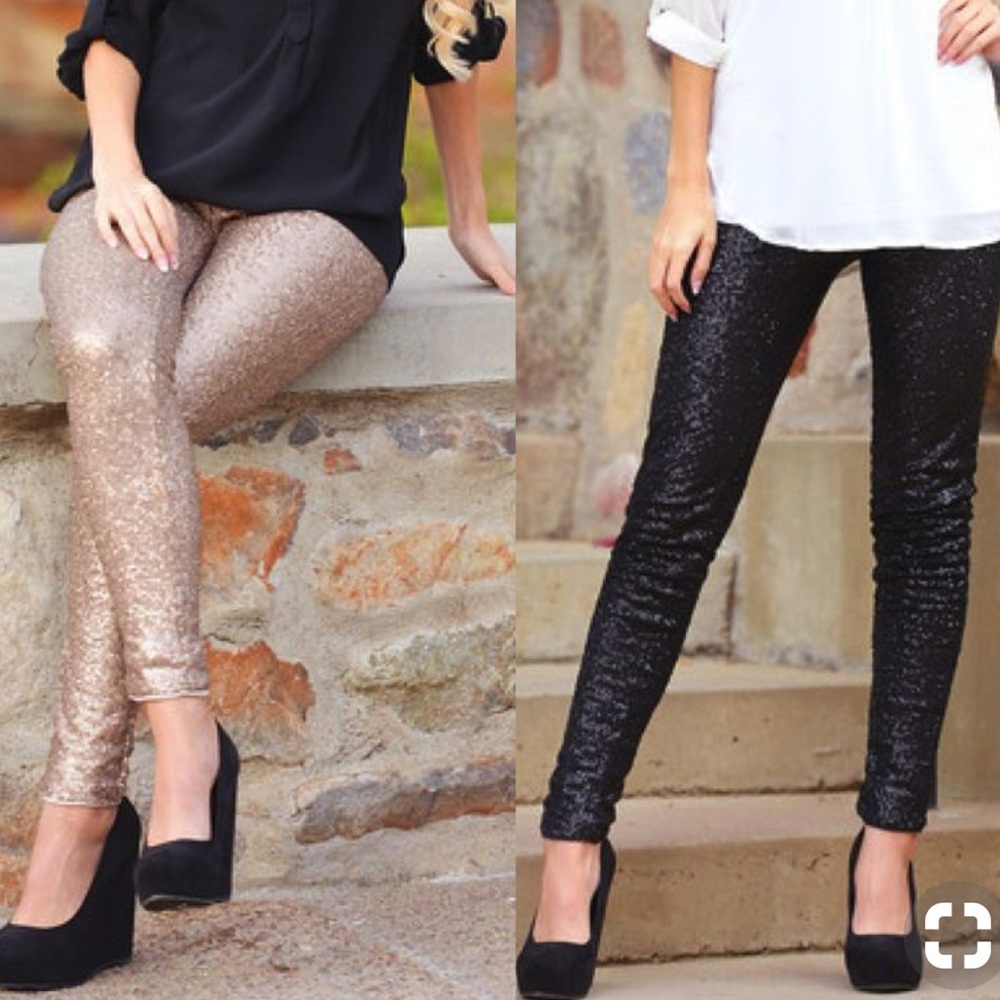 Gold Sequence Leggings