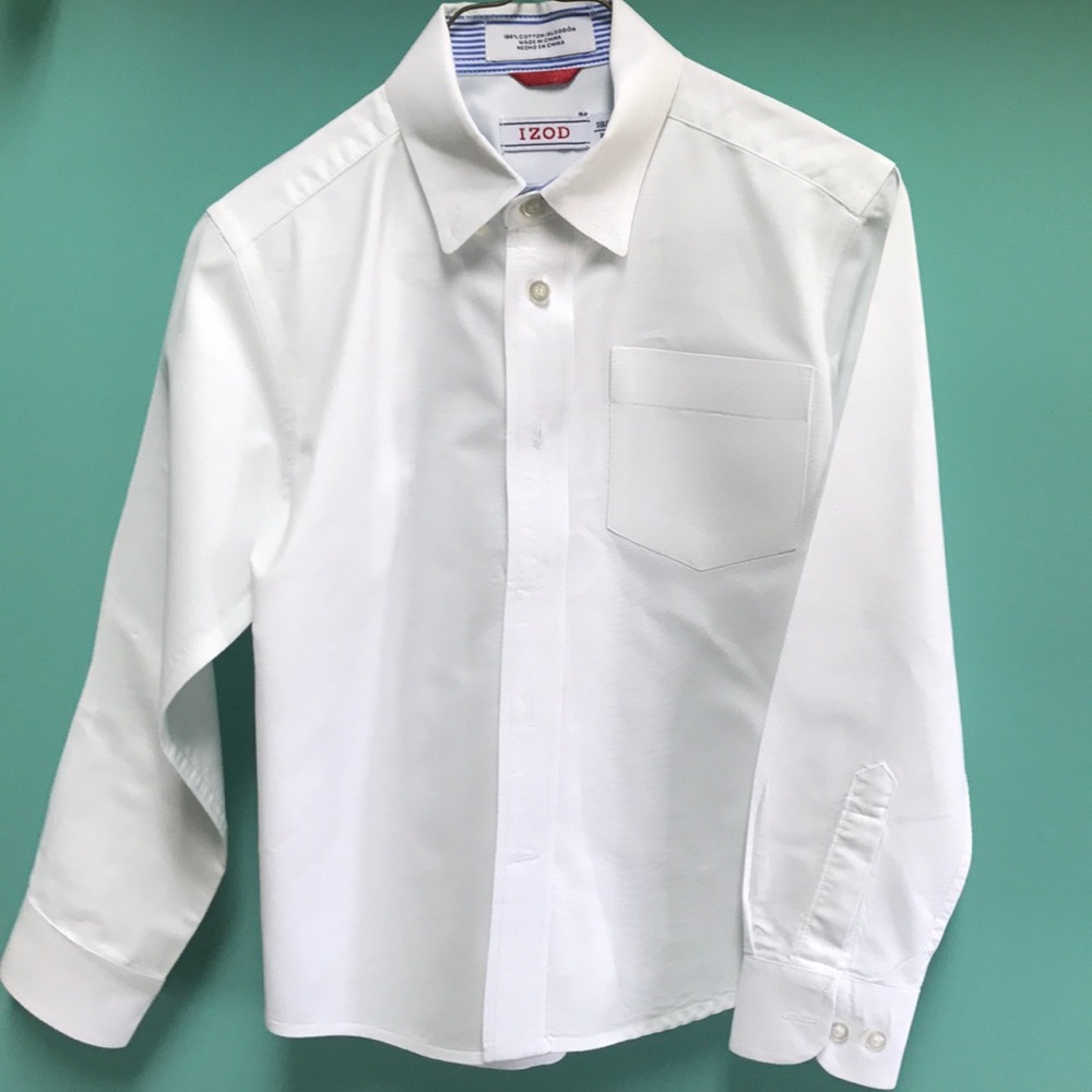 White Izod button-up shirt