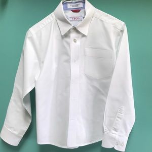 White Izod button-up shirt