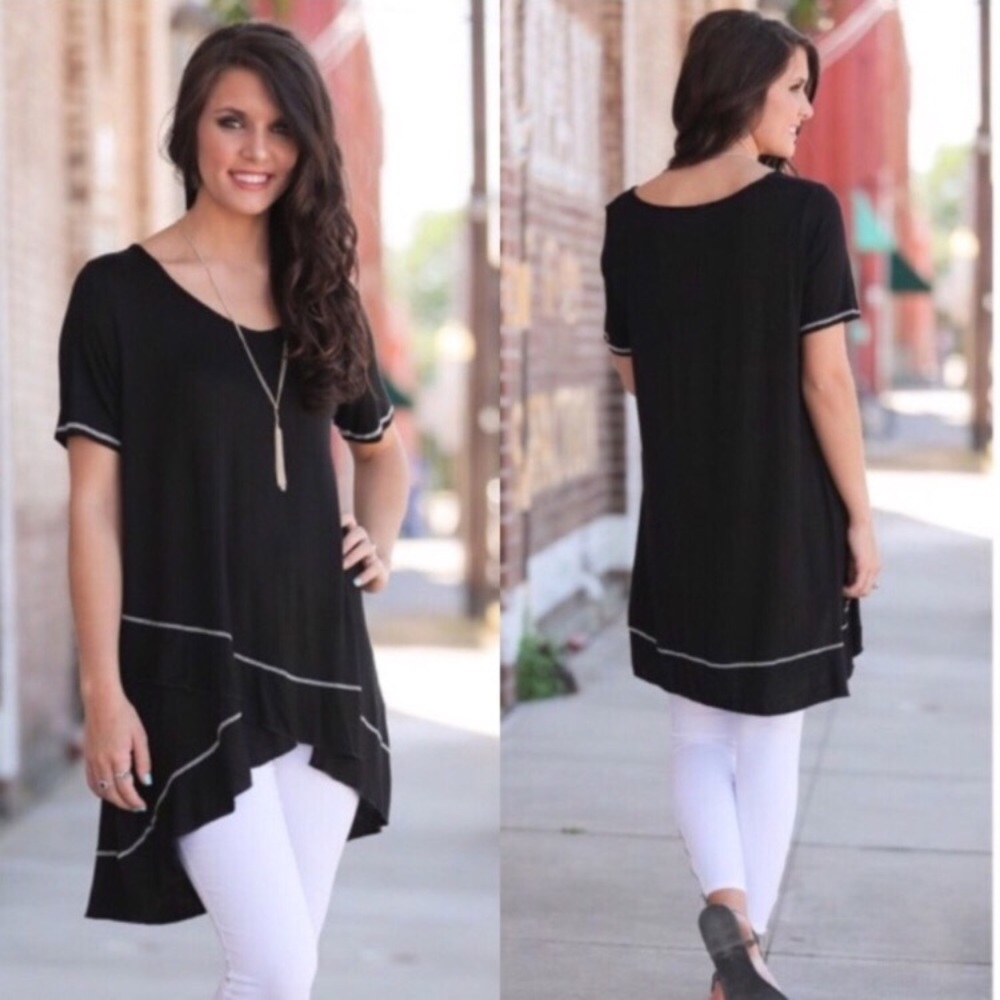 Sale! Make offer! Black Cross Front Tunic