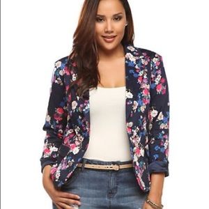 Torrid Floral Print Blazer