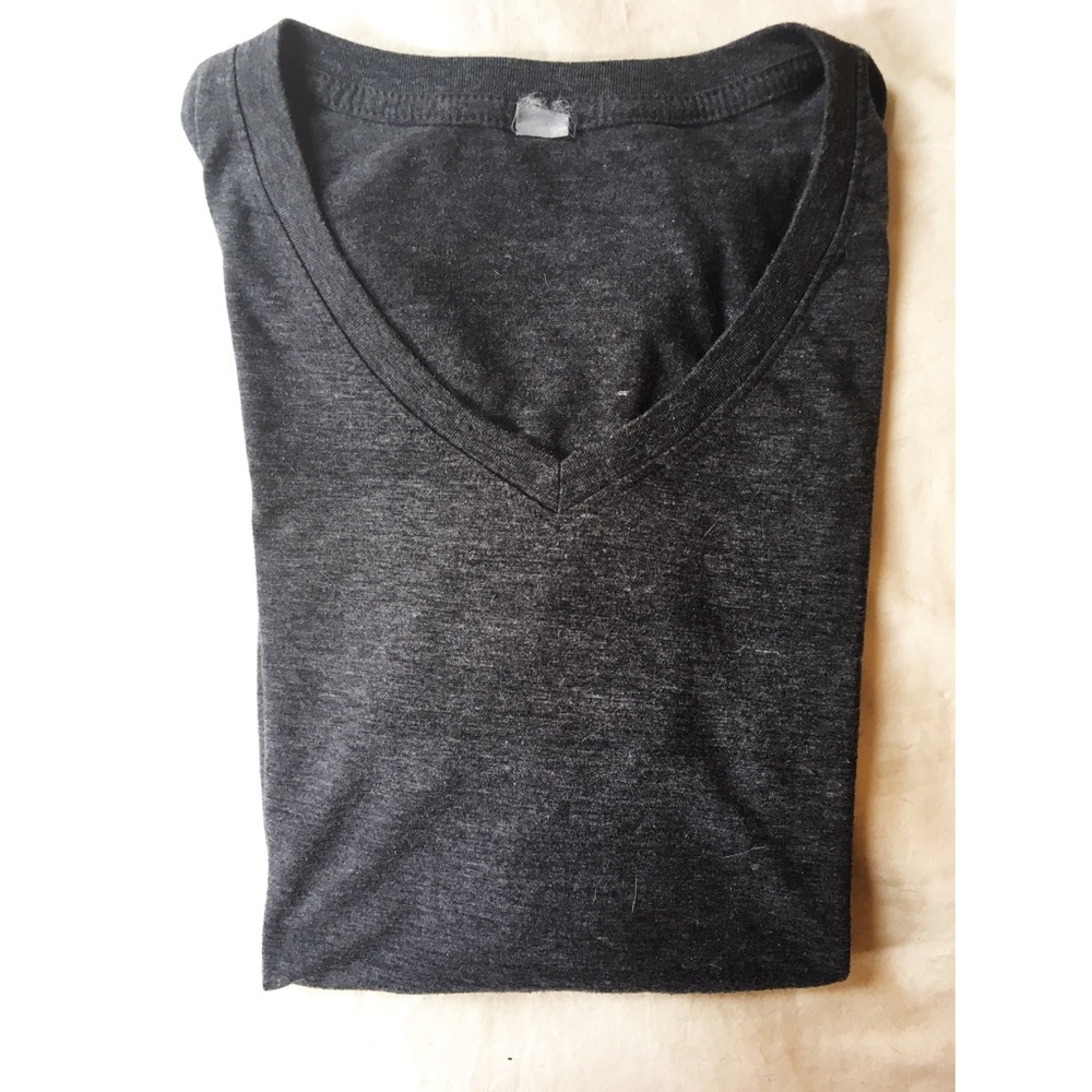 100% Cotton Basic Tee in Charcoal Grey