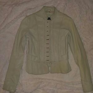 Earl Jean cream leather jacket