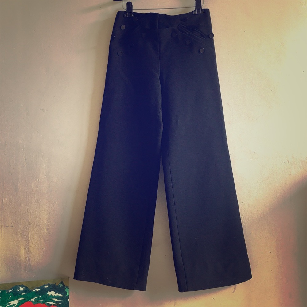 Jill Stuart High-Rise Wool Sailor Pants