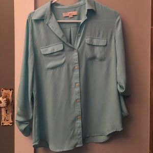 Teal size small Loft button down shirt