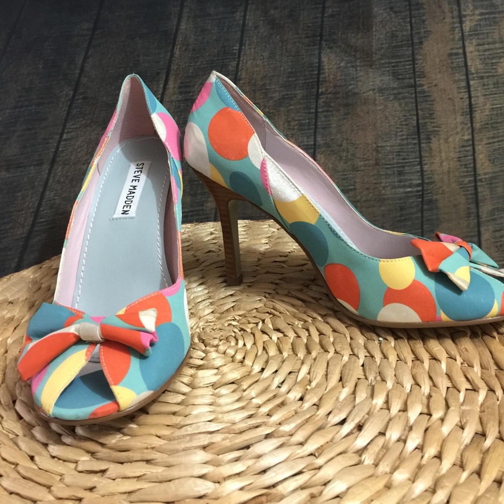 Steve Madden shoe Polka dot heel 6.5M