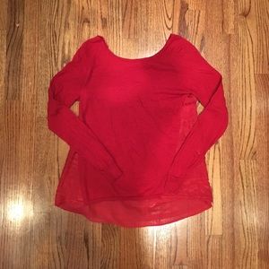 Anthropologie red sweater