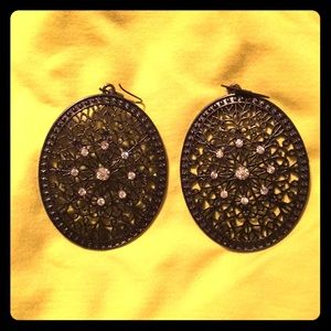 Charcoal grey earrings