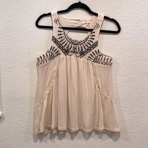 Embroidered tank top