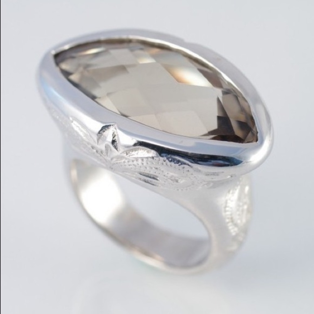 Genuine Smoky Quartz Ring