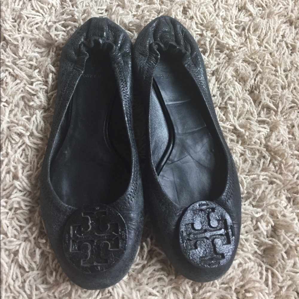 Tory Burch Black Reva Flats 8.5 GUC