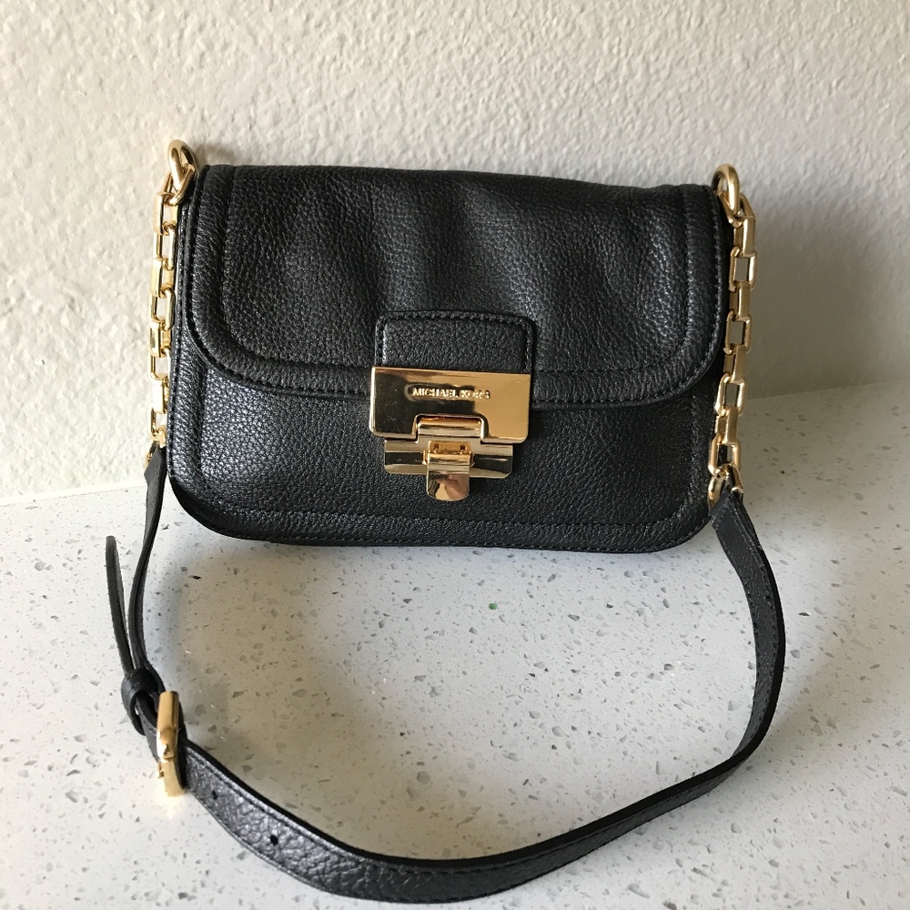 Michael Kore leather chain shoulder bag