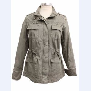 lace anorak twill jacket