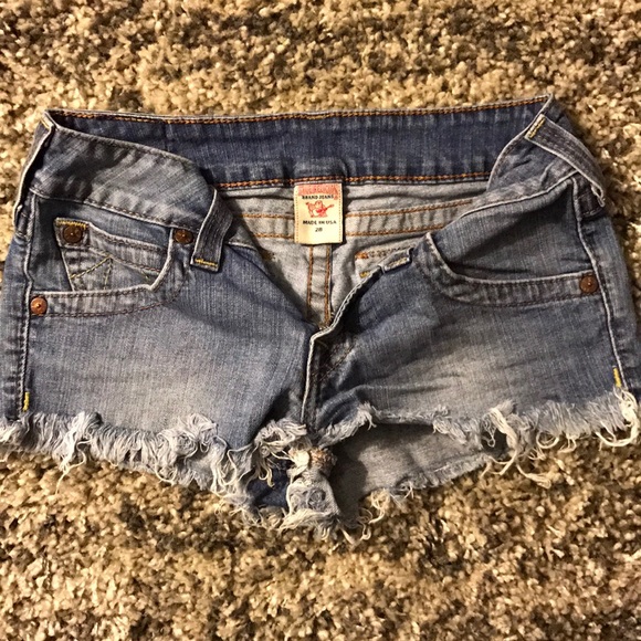 Women's True Religion "Cut Off" Shorts - Picture 2 of 3