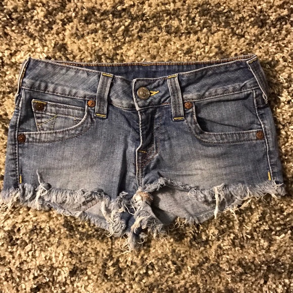 Women's True Religion "Cut Off" Shorts - Picture 3 of 3