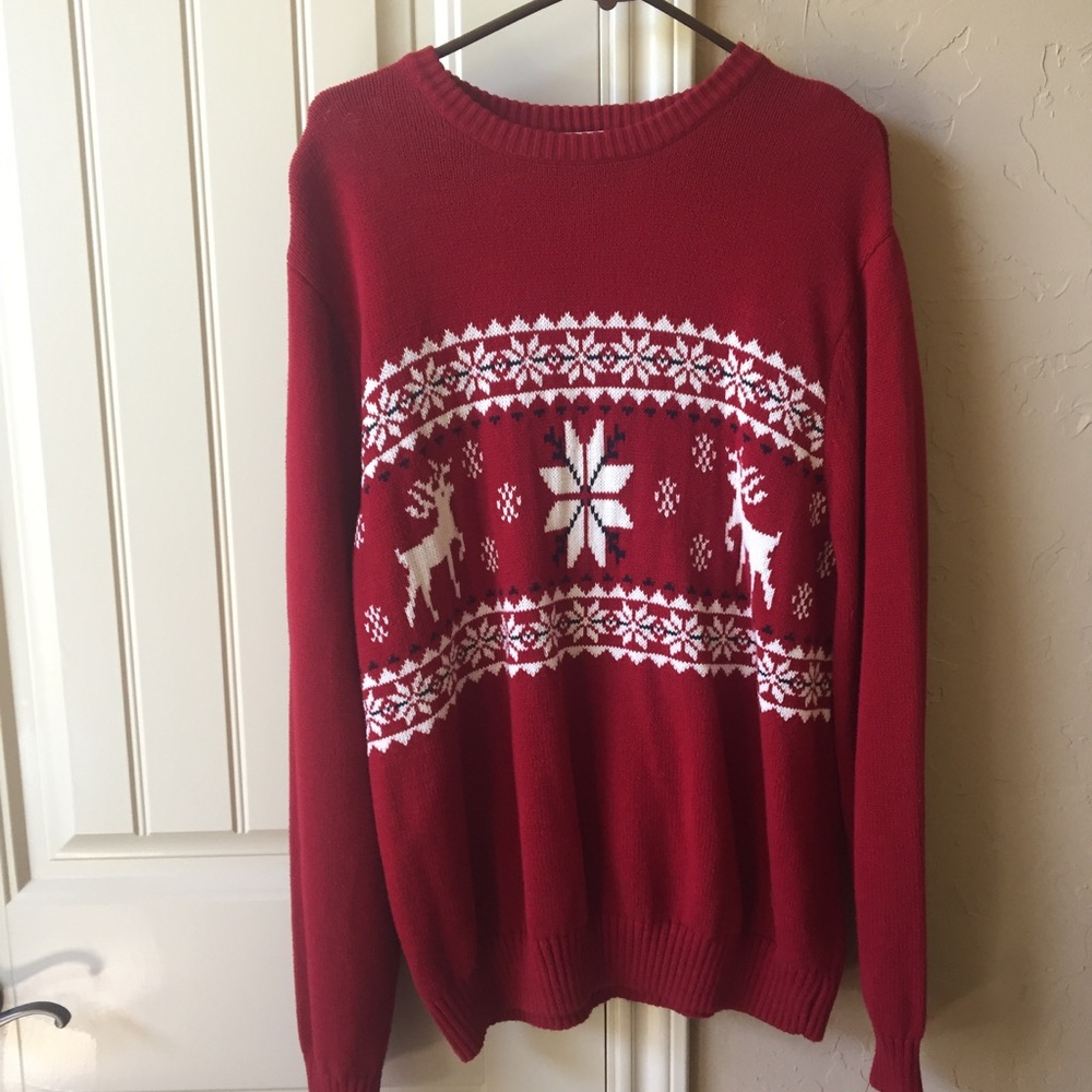 Dockers Red Chunky Holiday Sweater Size Large L