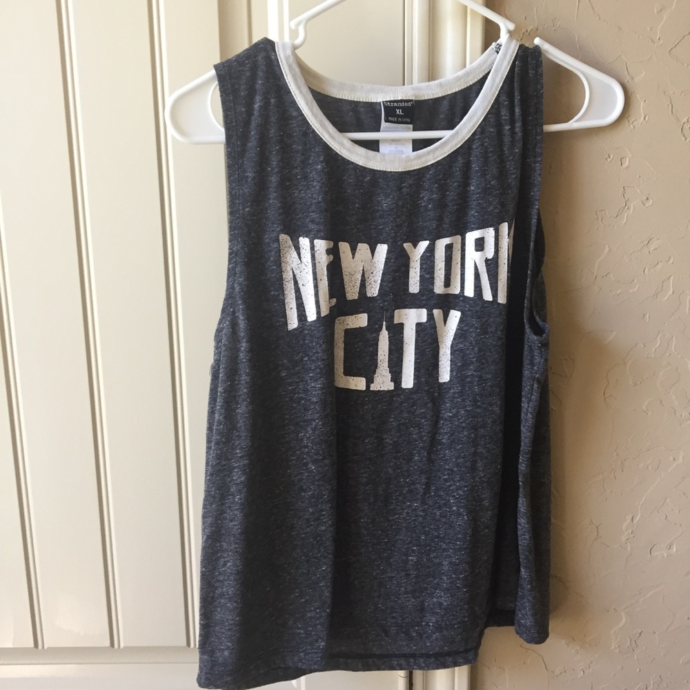 NYC New York City Gray Grey Muscle Tee Size XL
