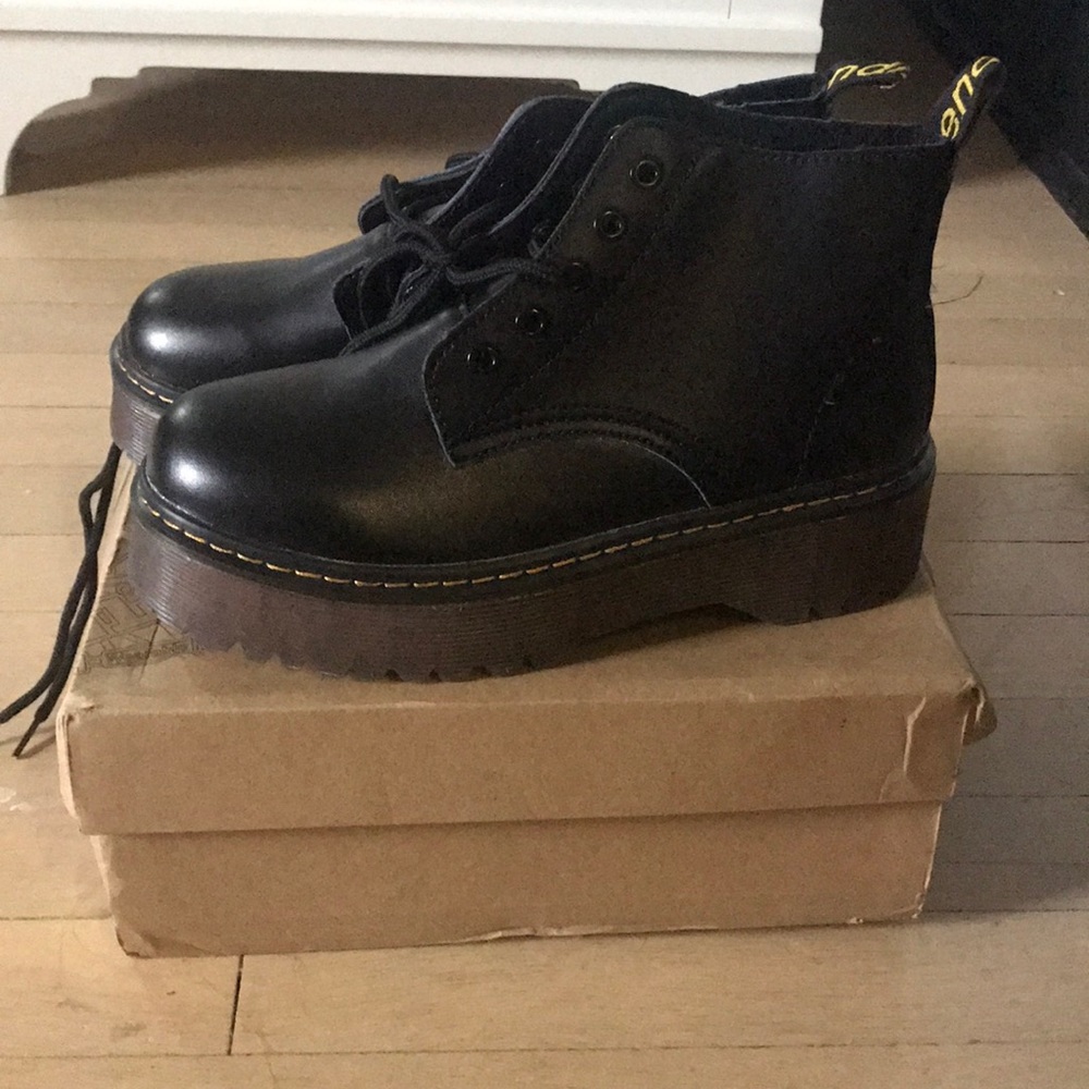 New In Box: Platform Combat Boots